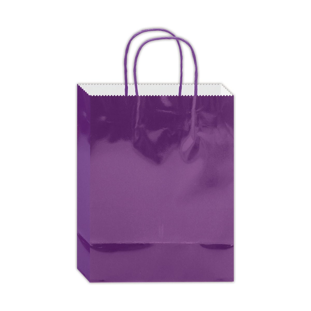 gift bag 13x10.5x5.5/L 48/96s purple glossy - solid color gift bags